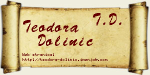 Teodora Dolinić vizit kartica